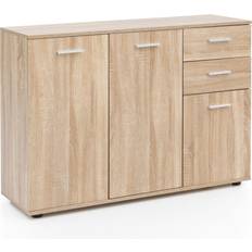 Braun - Luken Schrank Wohnling Svenja Sonoma Sideboard 35x79cm