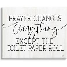 Stupell Industries The Home Collection Prayer Changes Everything Funny Lux + Me Unframed Wall Decor