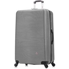 Suitcases InUSA Royal Extra Large 4-Wheel Spinner Luggage, Silver
