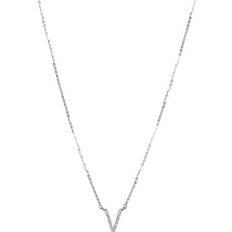 Suzy Levian Initial Pendant Necklace - White Gold/Diamonds