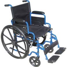Wheel Chairs Drive Medical Blue Streak Wheelchair BLS18FBD-ELR