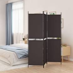 Brown Room Dividers vidaXL 3-Panel Room Divider