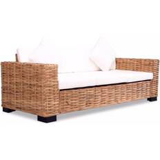 Natur Sofas vidaXL Rattan Sofa 195cm 3-Sitzer