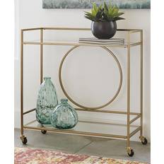 Ashley Furniture Tables Ashley Furniture Jackford Glam Cart Trolley Table