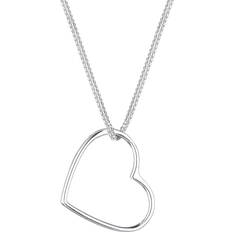 Elli Heart Pendant Necklace - Silver