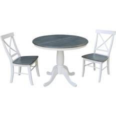 International Concepts 36" Harry Round Extendable Dining Set