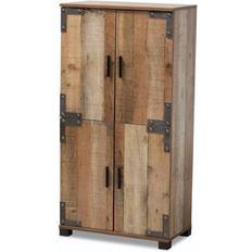 Doors Storage Cabinets Baxton Studio Cyrille Brown Storage Cabinet 46.5x24.8"