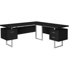 L shaped desk grey Monarch Gunnar Reversible L-Shaped Writing Desk