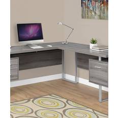 L shaped table with drawers Monarch Specialties L-Shaped Corner Computer Writing Desk