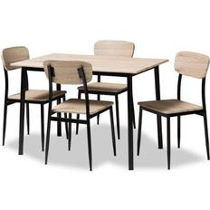 Brown Dining Sets Baxton Studio Honore Dining Set 5