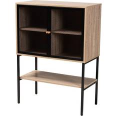 Black Cabinets Baxton Studio Interiors Asher Modern Storage Cabinet