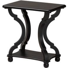 Black Small Tables Baxton Studio Cianna Classic Traditional Small Table