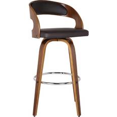 Brown - Footrest Chairs Armen Living Shelly 26" Bar Stool