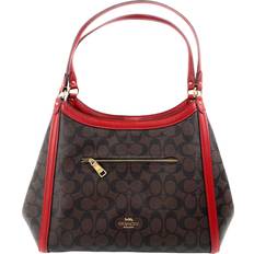 Coach Kristy Signature Canvas Shoulder Bag - Gold/Brown 1941 Red