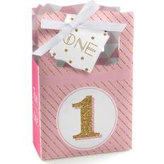 1st Birthday Girl Fun to be One First Birthday Party Favor Boxes Set of 12