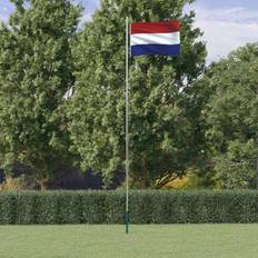 vidaXL Holland flag og flagstang 6,23