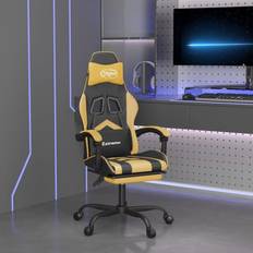 Fußstütze Gaming-Stühle vidaXL Gaming-stuhl Mit Fußstütze Drehbar Schwarz & Golden Kunstleder