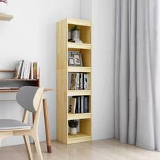 vidaXL brown, 40 Solid Pinewood Cabinet/Room Divider Bokhylle