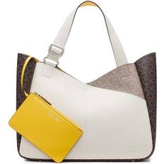 Calvin Klein Beige Polyester Women's Handbag: Handbags