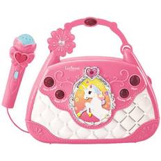 Lekemikrofoner Lexibook Einhorn Karaoke Tasche mit Mikrofon und Stimmwandler rosa/weiß