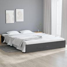 vidaXL grey, 120 Bed Frame Sängram