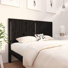 vidaXL black, 145.5 Solid Wood Pine Bed Sänggavel