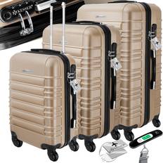 Beige Koffer-Sets Kesser 3tlg. Hartschalenkofferset Hartschalenkoffer