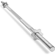 Barbell Bars 1" Weightlifting Barbell Threaded Straight Bar with Star Collars Chrome 5 FT