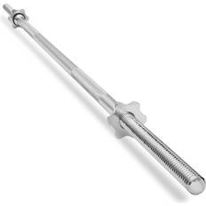 Barbell Bars 1" Weightlifting Barbell Threaded Straight Bar with Star Collars Chrome Chrome 6 FT