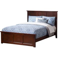 Low platform bed frame queen AFI Madison Walnut Queen Frame Low Profile