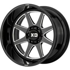 XD Wheels XD844 Pike, 22x10 with 5x139.7 Bolt Pattern Gloss Black Milled
