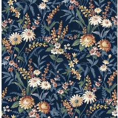 Navy blue wallpaper NextWall Wallpaper Navy Navy Blue Vintage Floral Wallpaper