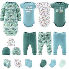 The Peanutshell Wild Jungle 16-Piece Baby Layette Set, Blue, 0-3 Months