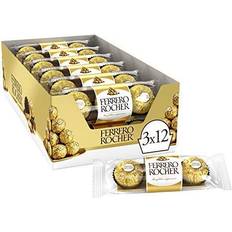 Ferrero Rocher Chocolates Ferrero Rocher Fine Hazelnut Milk Chocolate, 3 Count, Pack Wrapped