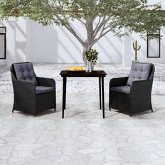 3 piece patio set black vidaXL 3 Piece Patio Dining Set