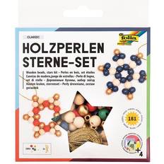 Holzperlen Sterne-Set CLASSIC 161-teilig