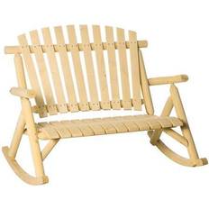 Outdoor Rocking Chairs OutSunny Wooden Rocking