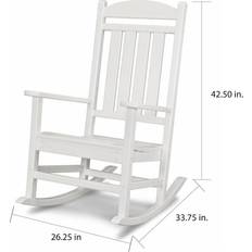 Outdoor Rocking Chairs Polywood R100WH Presidential Rocking