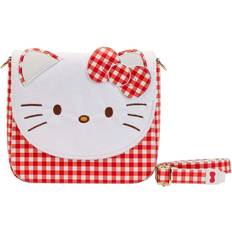 Loungefly Hello Kitty Gingham Cosplay Crossbody Purse red