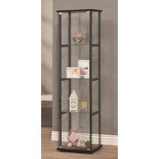 Glass Cabinets Coaster 4-Shelf Glass Cabinet 16.8x63.7"