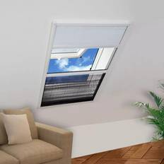 Camping & Outdoor vidaXL Plissee Insektenschutz für Fenster Aluminium 60x80 cm mit Rollo