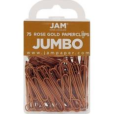 Jam Paper Colored Jumbo Clips Rose Gold