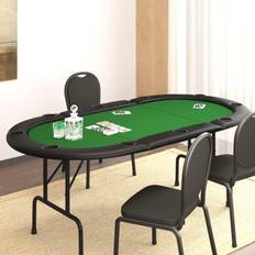 Fotballspill Bordspill vidaXL green 10-Player Folding Poker Table 206x106x75 Game Poker