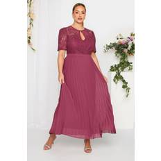 Yours Puff Sleeve Pleated Maxi Dress