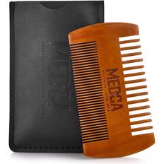 Beard Brushes MEDca Wooden Beard Comb Leather Case Handcrafted Solid Beechwood Hair Pocket Combs