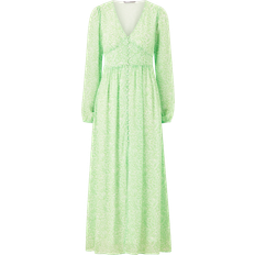 Only L Kjoler Only Amanda Long Dress - Summer Green