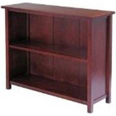 Brown Shelving Systems Winsome Milan 3-Tier Long Storage Shelf/Bookcase Shelving System