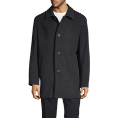 Black - Men Coats Cole Haan Men's Wool-Blend Italian Topcoat