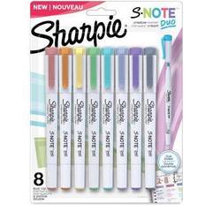 Sharpie S-Note Creative Markers Assorted Ink Colors Bullet/Chisel Tip White Barrel 8/Pack 2154173