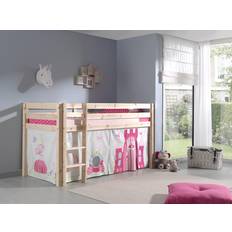 Beige Loftbetten Vipack Spielbett Pino Vorhang "Princes", Ausf.